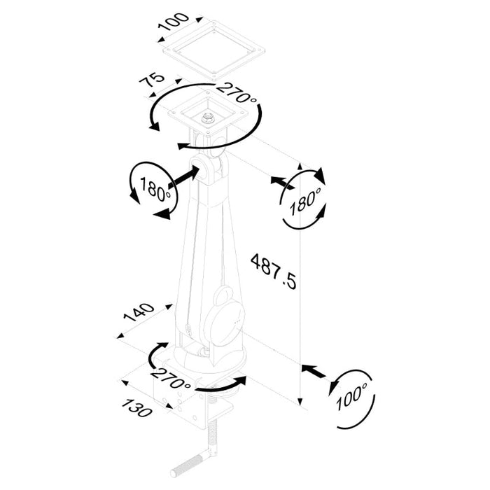 Стойка Neomounts by NewStar Flat Screen Desk Mount (clamp)