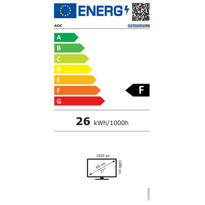 Монитор AOC C27G2ZU/BK 27 Curved 1500R VA WLED