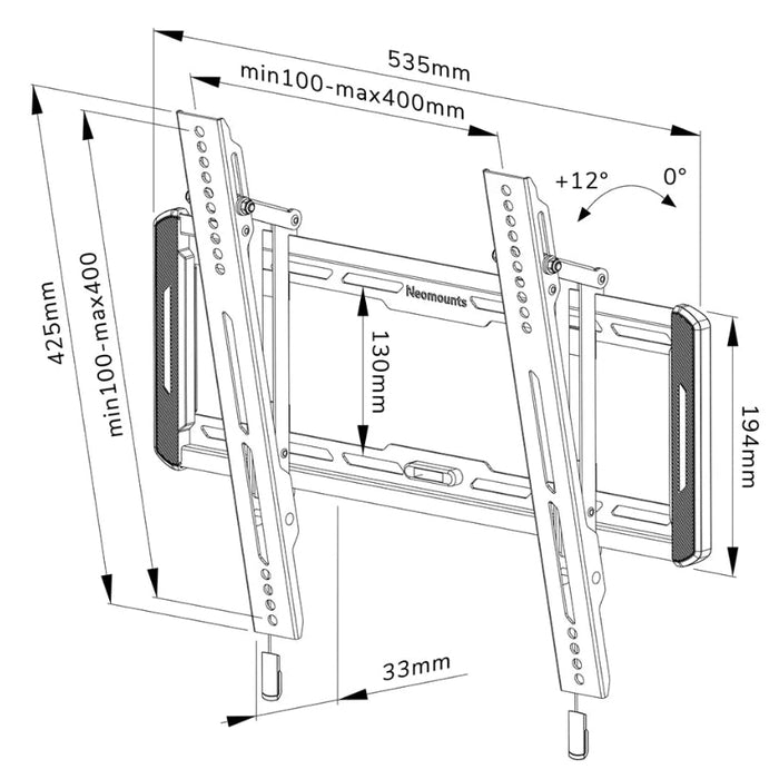 Стойка Neomounts by NewStar Screen Wall Mount (tilt VESA