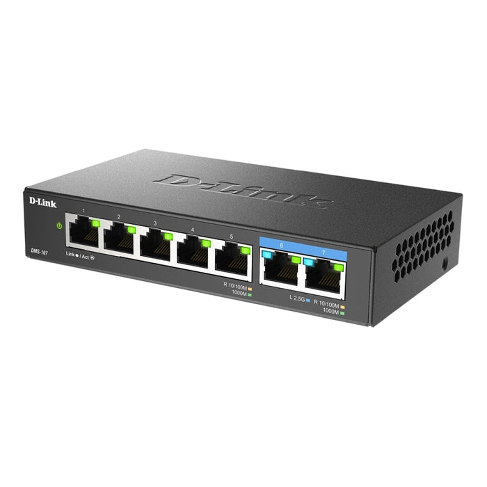 Комутатор D-Link 7-Port Multi-Gigabit Unmanaged Switch