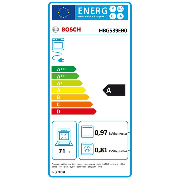 Фурна Bosch HBG539EB0 SER6 Oven ecoClean back 13 HM