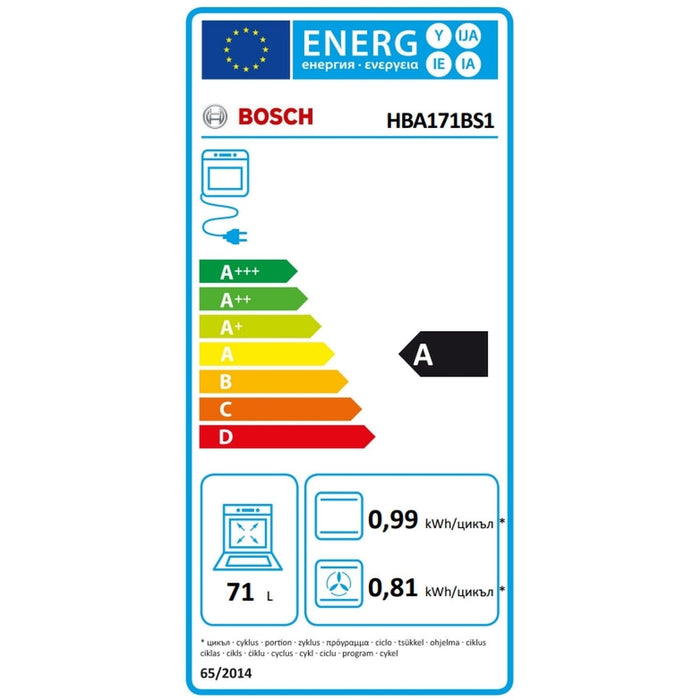 Фурна Bosch HBA171BS1 SER2 Oven Pyro 5 HM AutoPilot 10 LED