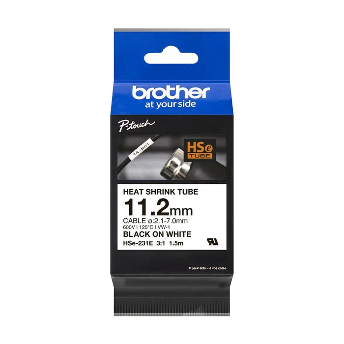 Консуматив Brother HSe-231E 11.2mm Black on White Heat