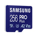 Памет Samsung 256GB micro SD Card PRO Plus with Adapter