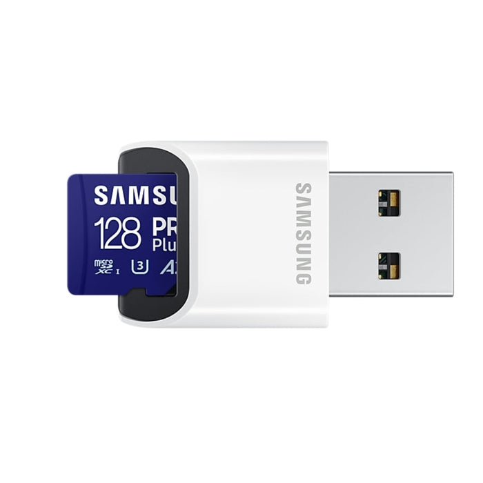 Памет Samsung 128GB micro SD Card PRO Plus with USB Reader