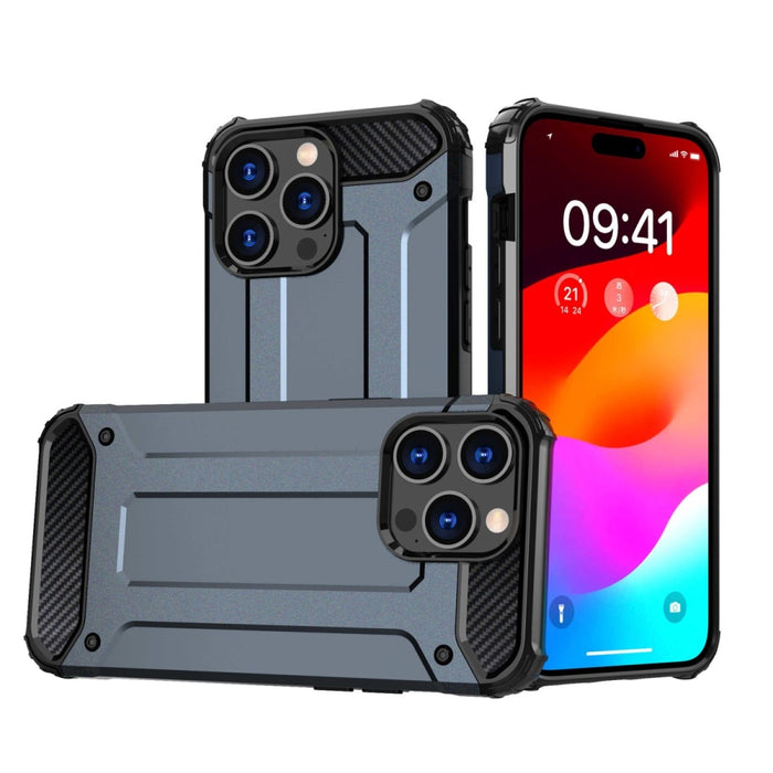 Кейс HQWear Hybrid Armor за iPhone 15 Pro Max син