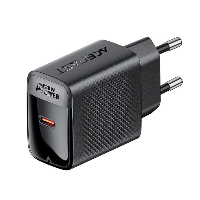 Зарядно Acefast A102, GaN, USB-C, PD, 30W, черно