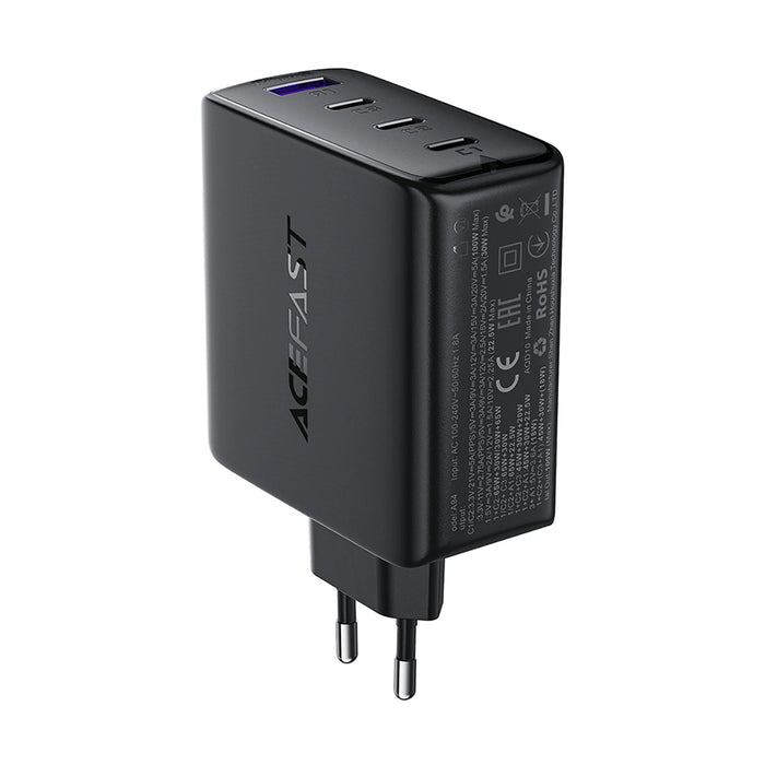 Зарядно Acefast A94, GaN2, USB-A / 3x USB-C, PD, 100W, чено