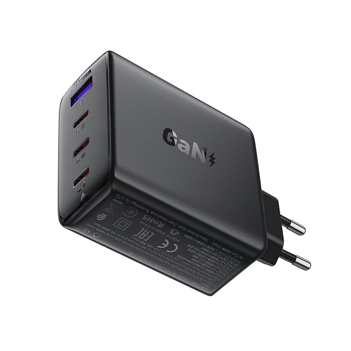 Зарядно Acefast A94, GaN2, USB-A / 3x USB-C, PD, 100W, чено