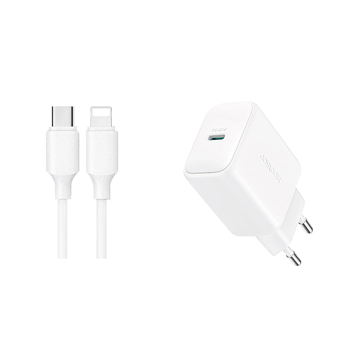 Зарядно с кабел Joyroom JR-TCF20, USB-C, PD, 20W, USB-C / Lightning, 1m, бяло