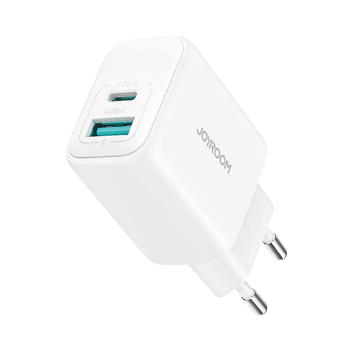 Зарядно Joyroom JR-TCF21, USB-C / USB-A, 20W, PD / QC 3.0, бяло