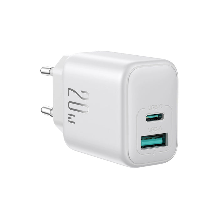 Зарядно Joyroom JR-TCF21, USB-C / USB-A, 20W, PD / QC 3.0, бяло