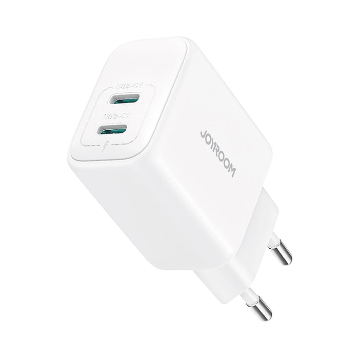 Зарядно Joyroom JR-TCF12, 2x USB-C, 20W, PD / QC 3.0, бяло