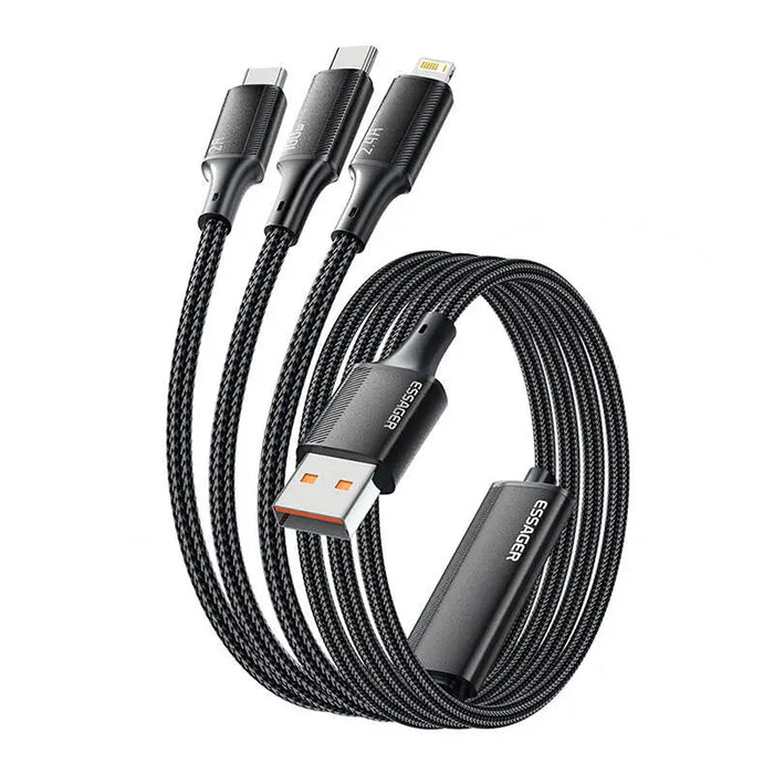 3в1 кабел USB-A Essager EXCMTL-JJ01-P