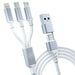 3в1 кабел 3mk Hyper Cable USB-A / USB-C към USB-C