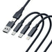 3в1 кабел 3mk Hyper Cable USB-A / USB-C към USB-C