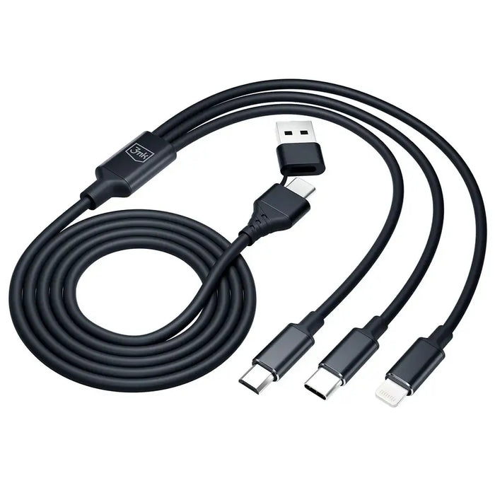 3в1 кабел 3mk Hyper Cable USB-A / USB-C към USB-C