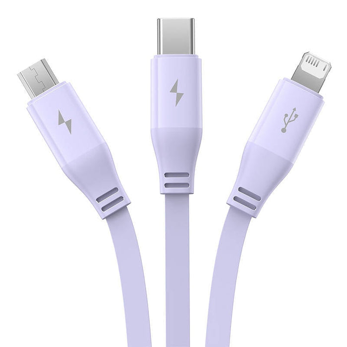 3в1 кабел Baseus USB към USB-C micro USB Lightning 3.5A 1.1m