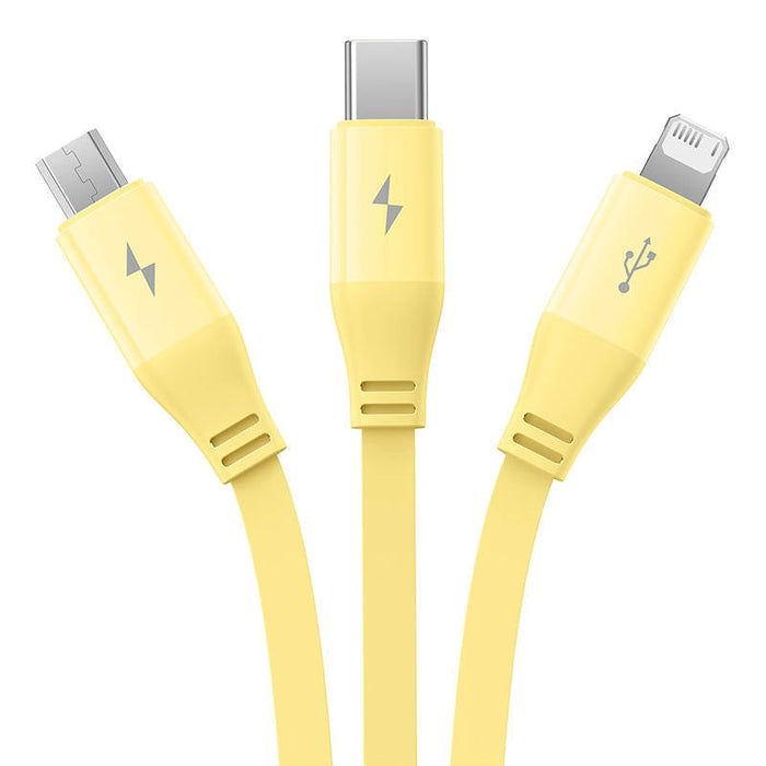 3в1 кабел Baseus USB към USB-C micro USB Lightning 3.5A 1.1m