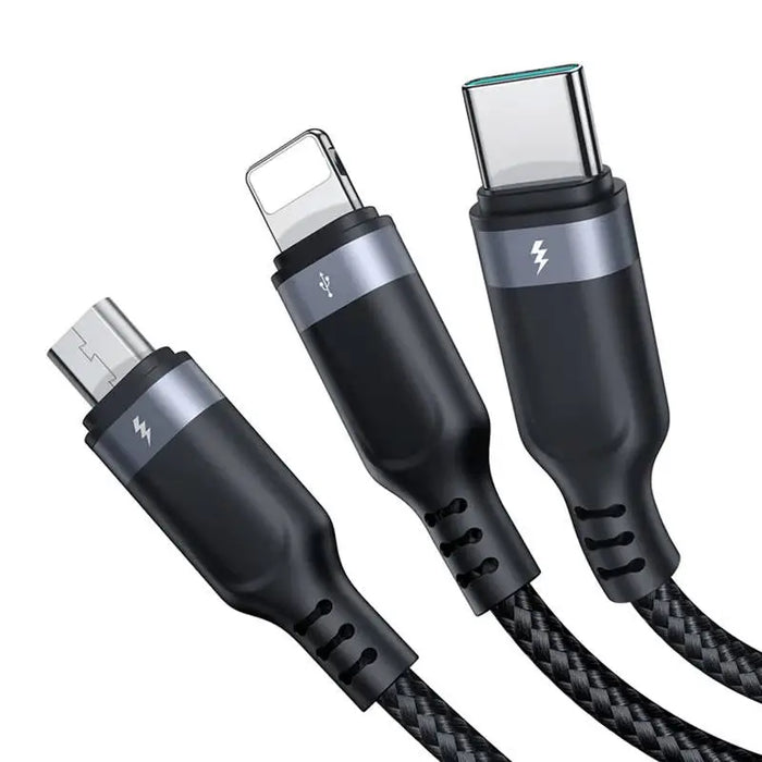 3в1 USB кабел Joyroom S-1T3018A18 Multi-Use 3.5A 2m черен