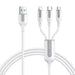 3в1 USB кабел Joyroom S-1T3066A15 66W 1.2m бял