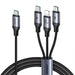 3в1 USB кабел Joyroom SA21-1T3 Speedy 30W 1.2m черен