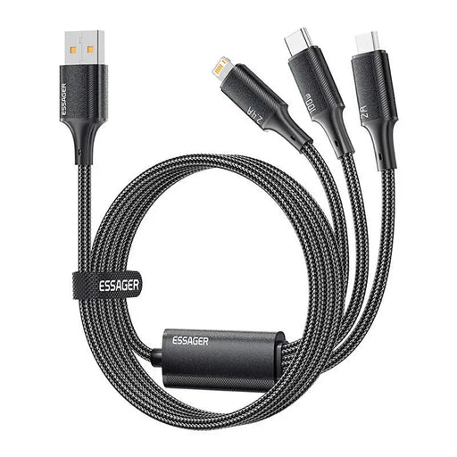 3в1 кабел USB-A Essager EXCMTL-JJ01-P