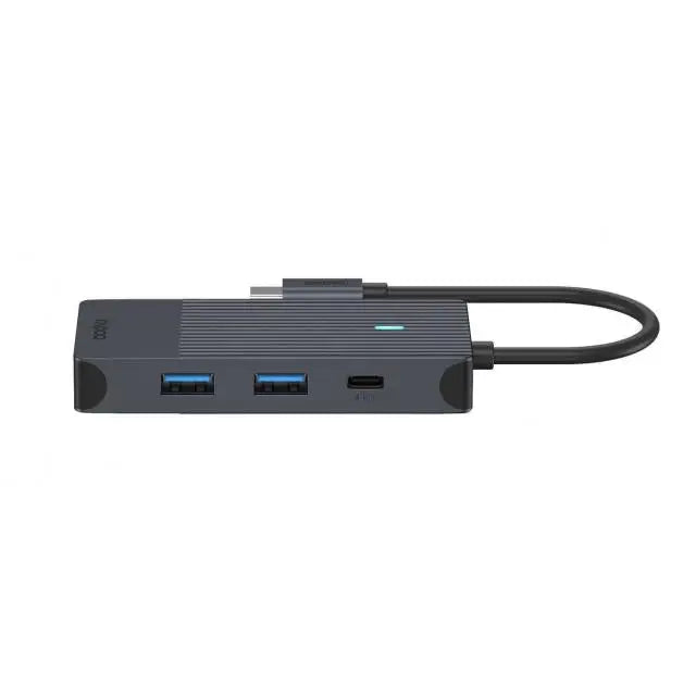 4-портов хъб Rapoo 4 в 1 2 x USB-A 1 x USB-C 1 x HDMI Черен