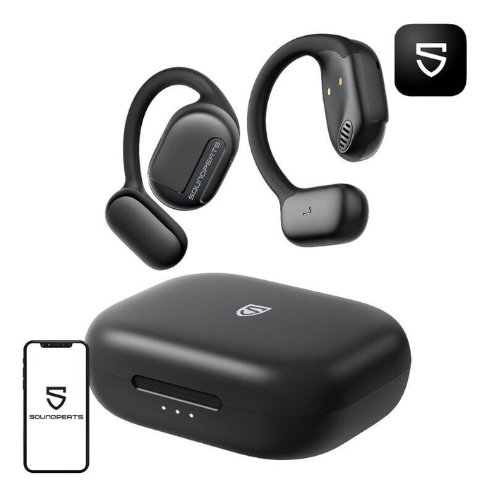 Безжични слушалки Soundpeats GoFree, Bluetooth 5.3, черни