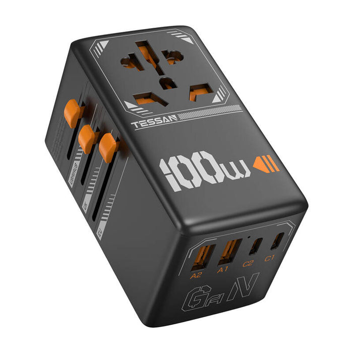 Зарядно TESSAN TS-WTA04, 2x USB-C, 2x USB-A, 100W