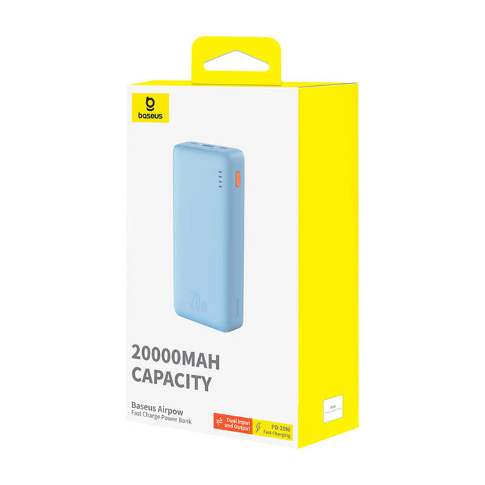 Преносима батерия Baseus Airpow, 20000mAh, 20W, син