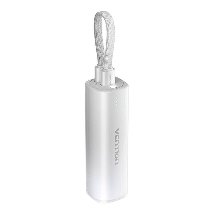 Преносима батерия с кабел Vention FHWM0, 5000mAh, 20W, USB-C / Lightning, сива