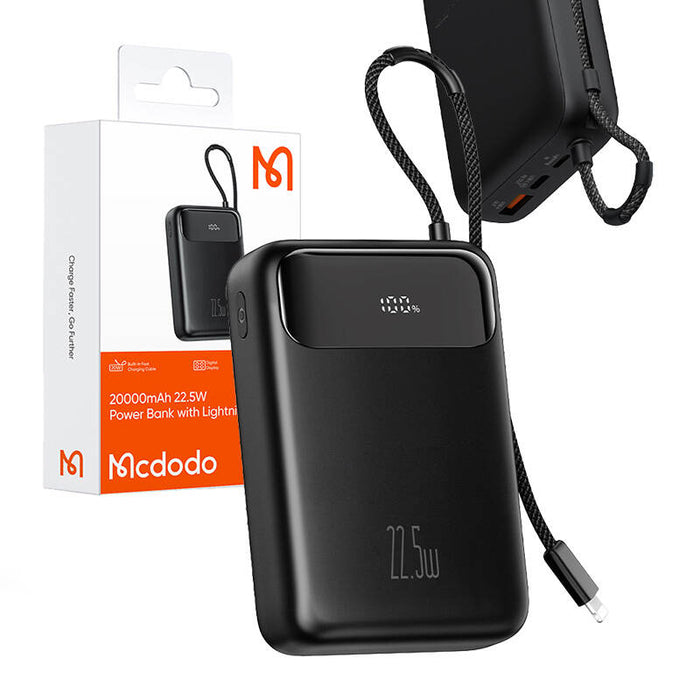 Преносима батерия Mcdodo MC-3710 Digital Dis, 20000mAh, 22.5W, черна