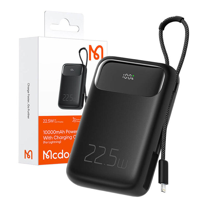 Преносима батерия Mcdodo MC-3253, 10000mAh, 22.5W, Lightninng, черна