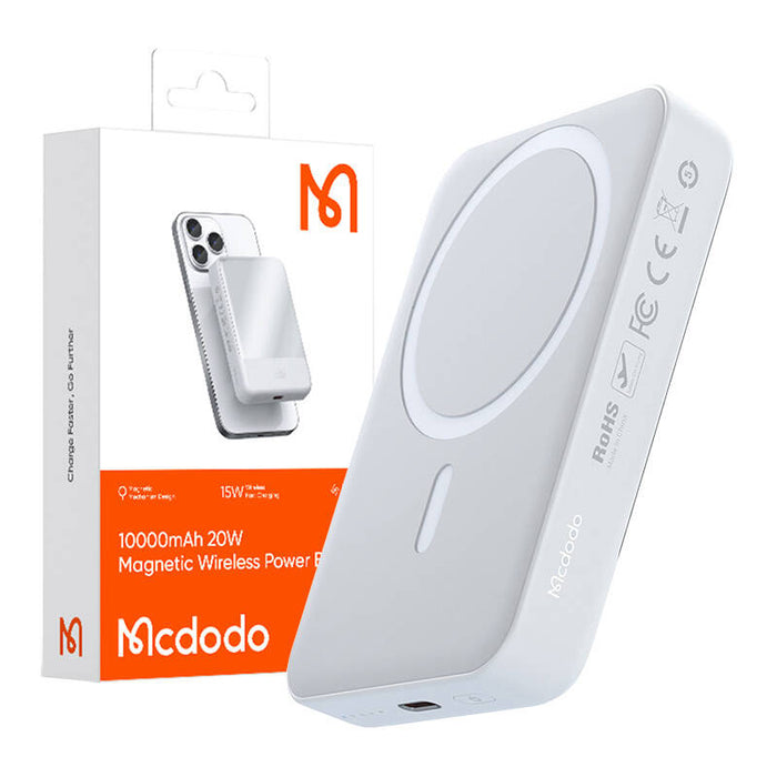 Магнитна преносима батерия Mcdodo MC-4260, 10000mAh, 20W, бяла