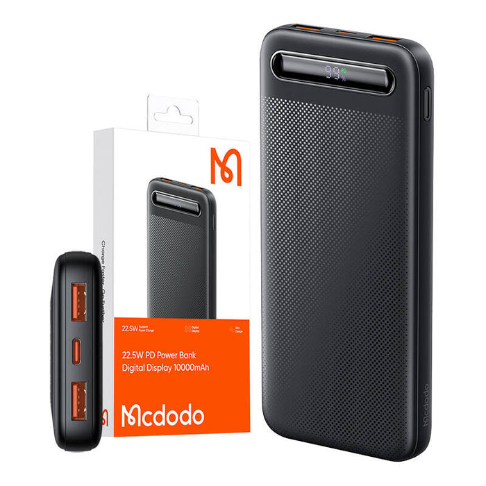 Преносима батерия с дисплей Mcdodo MC-3881, 10000mAh, 22.5W, черна