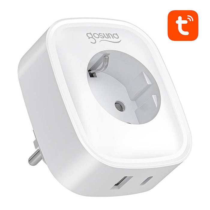 Смарт контакт Gosund SP6 16A, USB-C, 20W, Tuya, WiFi/Bluetooth