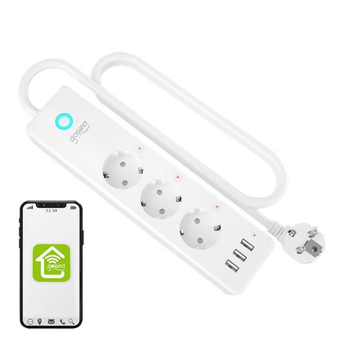 Смарт разклонител Gosund P1 PLUS, WiFi, 3x AC, 3x USB-A, Tuya