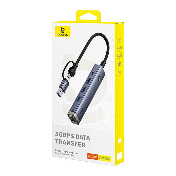 4в1 хъб Baseus UltraJoy USB-A & USB-C към 3x USB3.0