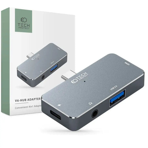 4в1 хъб Tech-Protect V6 USB-C към USB-A 3.0 / USB-C