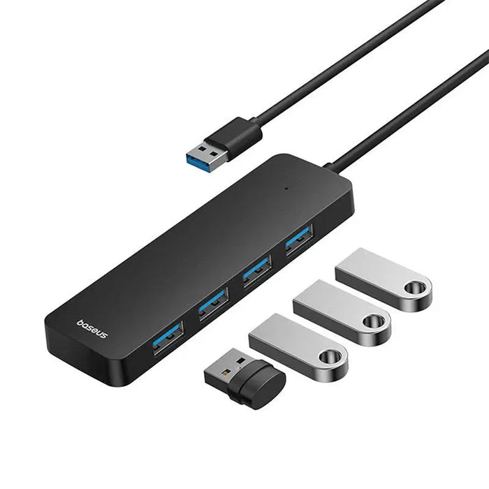 4в1 хъб Baseus UltraJoy Lite USB-A към USB 3.0 50cm черен