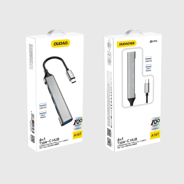 4в1 хъб Dudao USB-C към 4x USB-A (3 x USB2.0