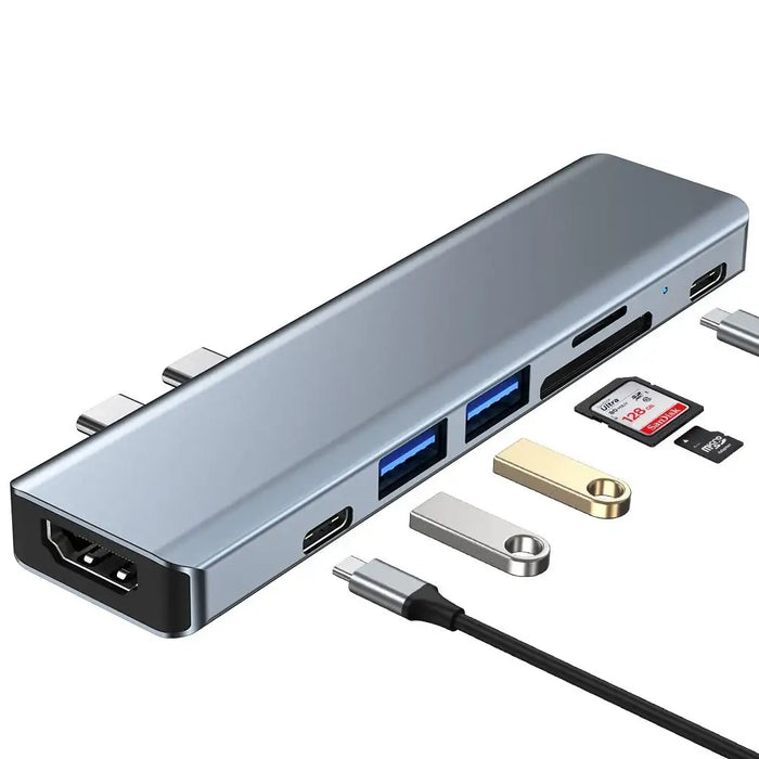 7в1 хъб Tech-Protect V5 2x USB-C към USB-A 3.0