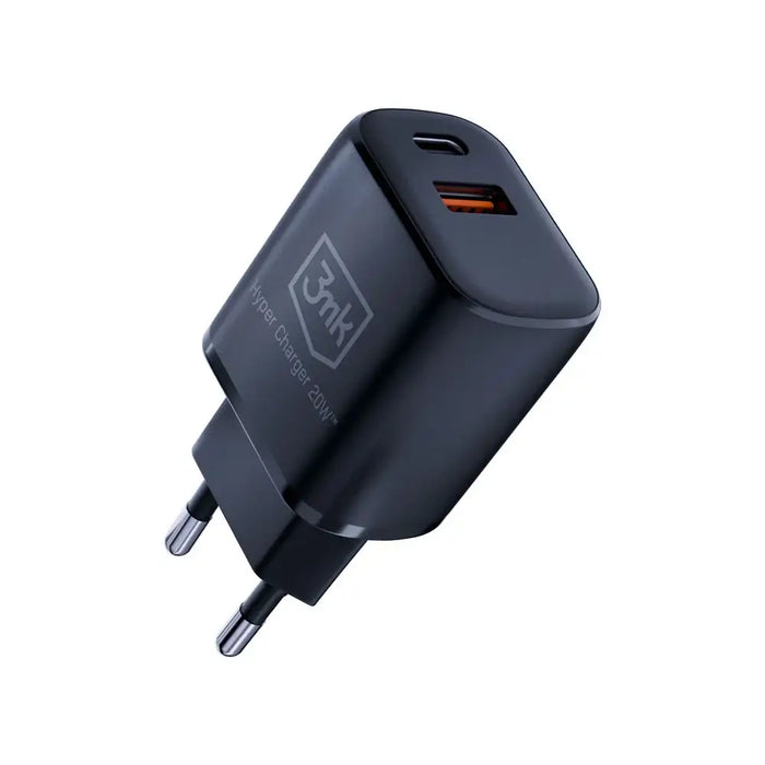 Адаптер 3mk Hyper Charger 20W USB-C USB-A черен