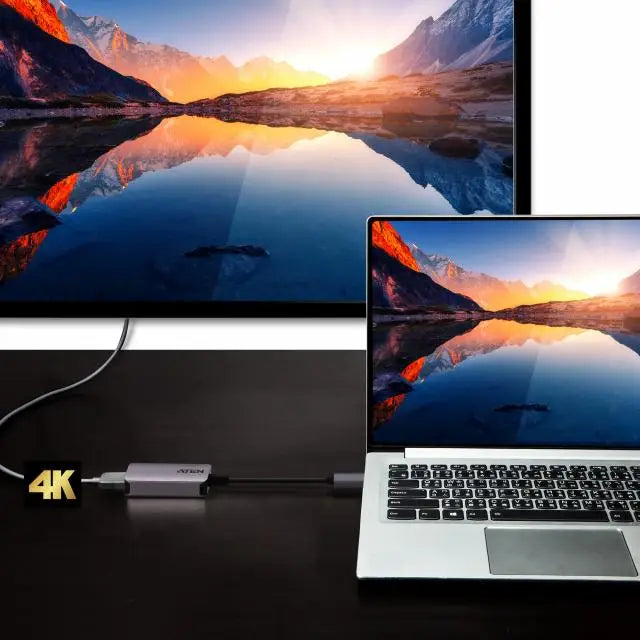 Адаптер ATEN UC3008A1 USB-C мъжко - HDMI женско 4K Черен