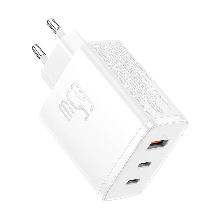 Адаптер Baseus OS-Cube Pro 2x USB-C + USB 65W бял