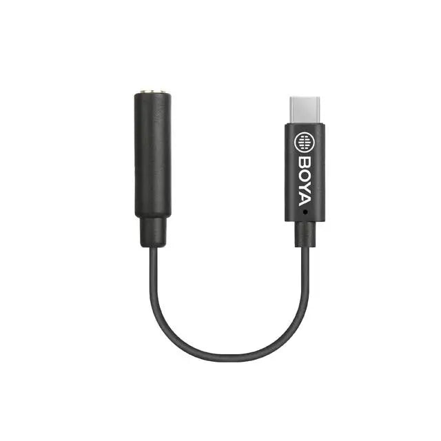 Адаптер BOYA 3.5mm TRS женски към USB-C мъжки 6cm BY-K4