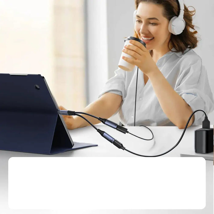 Адаптер Joyroom SY-C03 USB-C към 2x USB-C черен