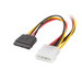 Адаптер Lanberg molex (m) - > 2x SATA (f) cable 15cm