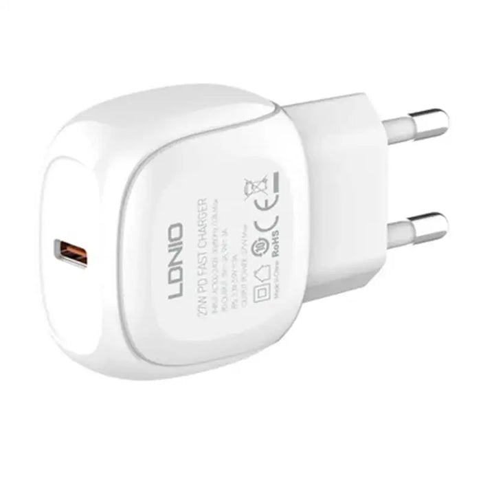 Адаптер LDNIO A1206C USB - C 27W с към Lightning кабел бял